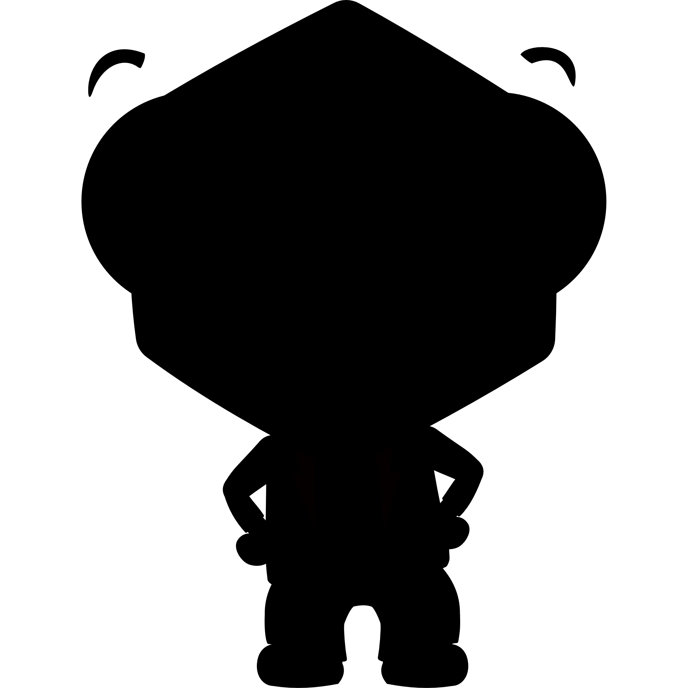 Large Silhouette of Announcer